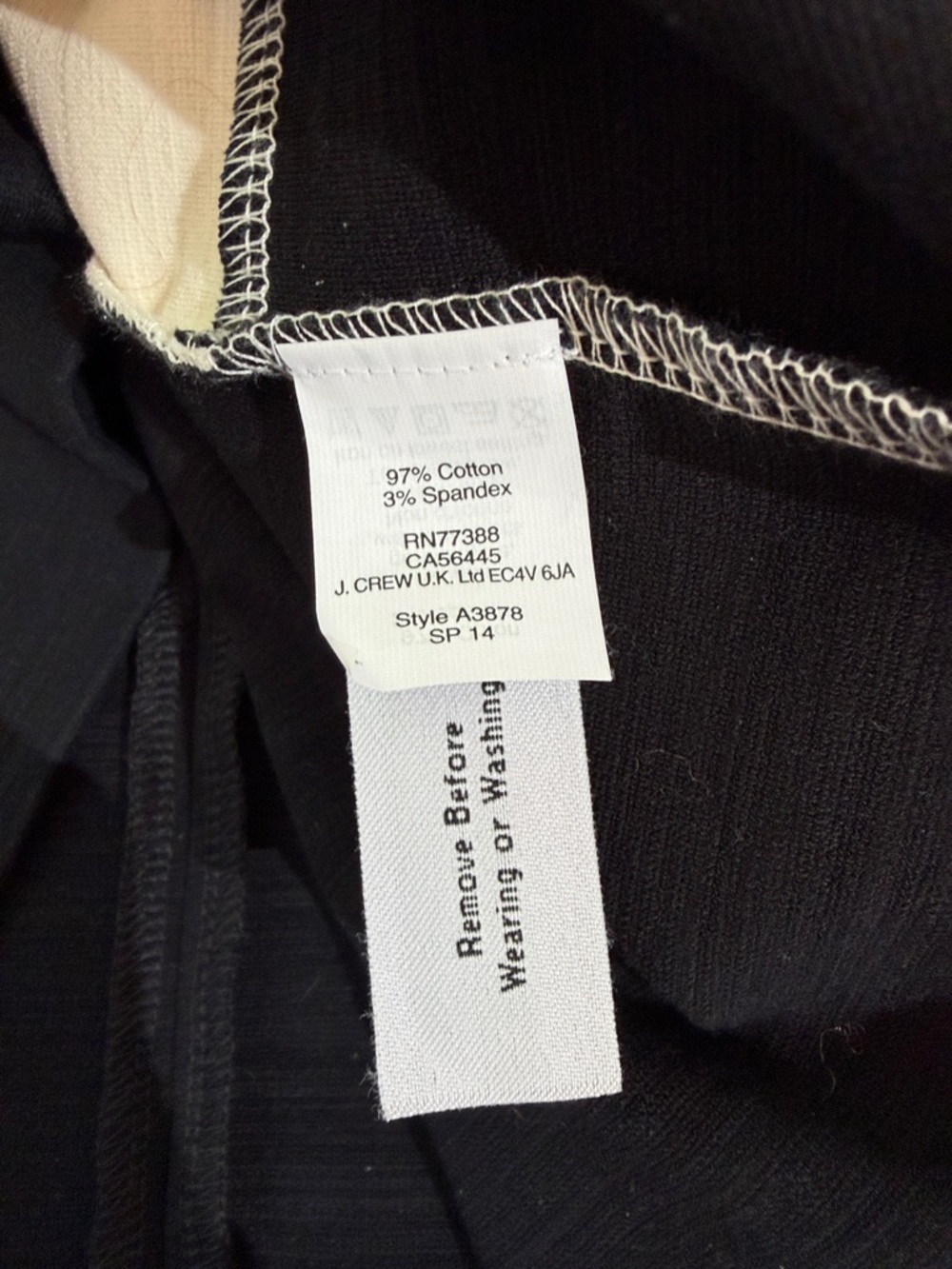 NWT Madewell Top Size M Black And Cream Color Block - Picture 6 of 7